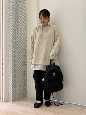 「DISCUS（ディスカス）のアイテム」を使った、ちひろさん（レディース・154cm）の秋コーディネート