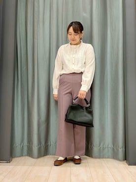 「ELENCARE DUE（エレンカーレデュエ）のアイテム」を使った、ちひろさん（レディース・154cm）の秋コーディネート