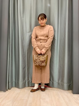 「ケーブル」｜ちひろさん（レディース・154cm）の秋コーディネート