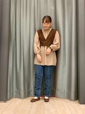 「Sugar spoon（シュガースプーン）のアイテム」を使った、ちひろさん（レディース・154cm）の秋コーディネート