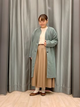 「ELENCARE DUE」｜「アイテム（その他アウター）」を使った、ちひろさん（レディース・154cm）の秋コーディネート