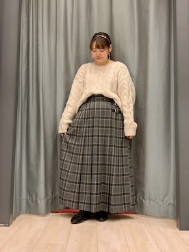 「RAY CASSIN FAVORI（レイカズンフェバリ）のアイテム」を使った、ちひろさん（レディース・154cm）の秋コーディネート