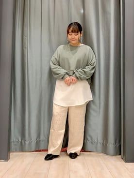 「Sugar spoon（シュガースプーン）のアイテム」を使った、ちひろさん（レディース・154cm）の秋コーディネート