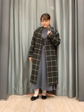 「ELENCARE DUE」｜「アイテム（その他アウター）」を使った、ちひろさん（レディース・154cm）の秋コーディネート