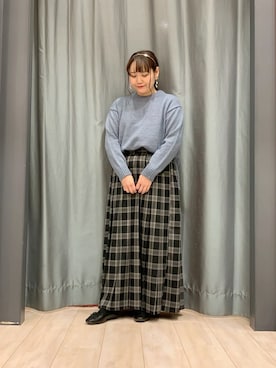 「Green　Parks（グリーンパークス）のアイテム（パンプス）」を使った、ちひろさん（レディース・154cm）の冬コーディネート