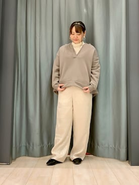 「Green　Parks（グリーンパークス）のアイテム（パンプス）」を使った、ちひろさん（レディース・154cm）の冬コーディネート