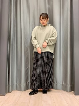 「ダイヤ柄」｜ちひろさん（レディース・154cm）の冬コーディネート