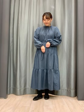 「ELENCARE DUE」｜「アイテム（ワンピース/ドレス）」を使った、ちひろさん（レディース・154cm）の冬コーディネート