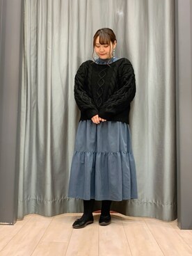 「ELENCARE DUE」｜「アイテム（ワンピース/ドレス）」を使った、ちひろさん（レディース・154cm）の冬コーディネート