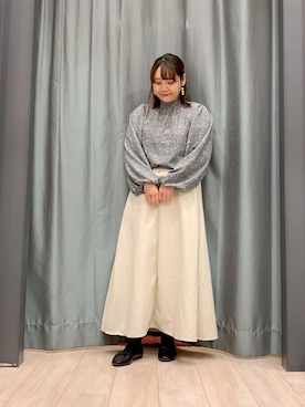 「RAY CASSIN FAVORI（レイカズンフェバリ）のアイテム」を使った、ちひろさん（レディース・154cm）の冬コーディネート