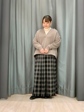 「Green　Parks（グリーンパークス）のアイテム（パーカー）」を使った、ちひろさん（レディース・154cm）の冬コーディネート
