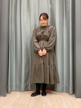 「ELENCARE DUE」｜「アイテム（ワンピース/ドレス）」を使った、ちひろさん（レディース・154cm）の冬コーディネート