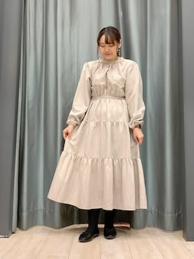「ELENCARE DUE」｜「アイテム（ワンピース/ドレス）」を使った、ちひろさん（レディース・154cm）の冬コーディネート