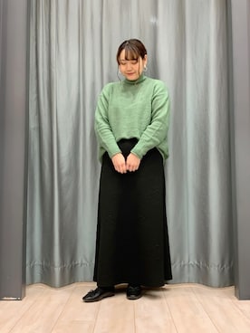 「ジャガード」｜ちひろさん（レディース・154cm）の冬コーディネート