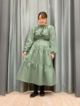 「ELENCARE DUE」｜「アイテム（ワンピース/ドレス）」を使った、ちひろさん（レディース・154cm）の冬コーディネート