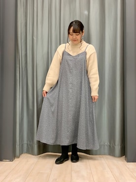 「Green　Parks（グリーンパークス）のアイテム（パンプス）」を使った、ちひろさん（レディース・154cm）の冬コーディネート