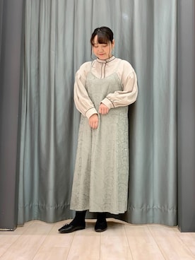 「Green　Parks（グリーンパークス）のアイテム（パンプス）」を使った、ちひろさん（レディース・154cm）の冬コーディネート
