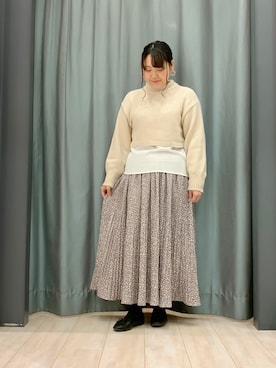 「ELENCARE DUE（エレンカーレデュエ）のアイテム」を使った、ちひろさん（レディース・154cm）の冬コーディネート