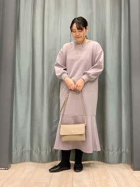 「Legato Largo（レガートラルゴ）のアイテム」を使った、ちひろさん（レディース・154cm）の冬コーディネート