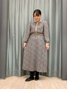 「ELENCARE DUE」｜「アイテム（ワンピース/ドレス）」を使った、ちひろさん（レディース・154cm）の冬コーディネート