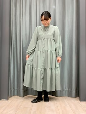 「ELENCARE DUE」｜「アイテム（ワンピース/ドレス）」を使った、ちひろさん（レディース・154cm）の冬コーディネート