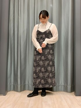 「ELENCARE DUE」｜「アイテム（ワンピース/ドレス）」を使った、ちひろさん（レディース・154cm）の冬コーディネート