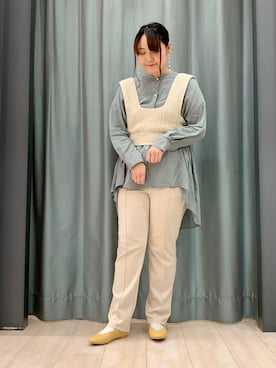 「Green　Parks（グリーンパークス）のアイテム（パンプス）」を使った、ちひろさん（レディース・154cm）の冬コーディネート