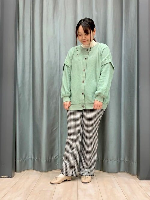 【THEAIRTOWN】スリム フレア シャーリング パンツ セール】※※ヘムシャーリングギャザーストレッチフレアパンツ