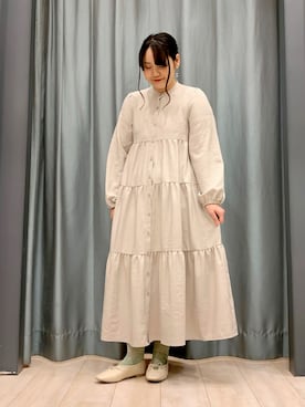 「ELENCARE DUE」｜「アイテム（ワンピース/ドレス）」を使った、ちひろさん（レディース・154cm）の春コーディネート