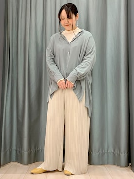 「メロートップス」｜「アイテム（その他）」を使った、ちひろさん（レディース・154cm）の春コーディネート