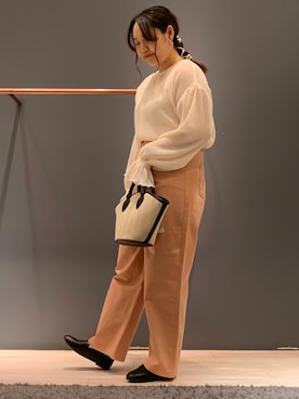 「cache cache（カシュ カシュ）のアイテム」を使った、ちひろさん（レディース・154cm）の春コーディネート