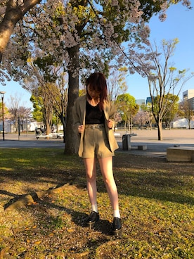 X-girlのテーラードジャケットを使った人気ファッションコーディネート