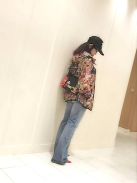 「メッシュキャップ」｜「アイテム（マウンテンパーカー）」を使った、tomoさん（レディース・157cm）の夏コーディネート