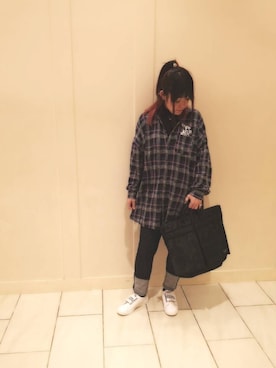 「タートルネック」｜「アイテム（ポロシャツ）」を使った、tomoさん（レディース・157cm）の冬コーディネート