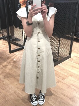 「chocomee（チョコミー）のアイテム（ワンピース/ドレス）」を使った、asamiさん（レディース・148cm）の夏コーディネート