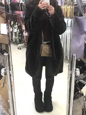 「COCO DEAL（ココディール）のアイテム（その他アウター）」を使った、asamiさん（レディース・148cm）の秋コーディネート