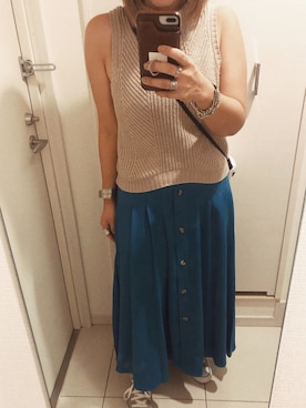 「H&M（エイチ・アンド・エム）のアイテム（スカート）」を使った、k.m.kさん（レディース・158cm）の秋コーディネート