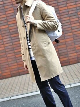 「Starting Over（スターティングオーバー）のアイテム（スラックス）」を使った、akihito2005さん（メンズ・175cm）の春コーディネート