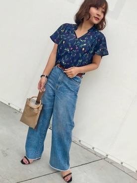 「アイテム（バックパック/リュック）」を使った、SHARE PARKさん（レディース・151cm）の春コーディネート