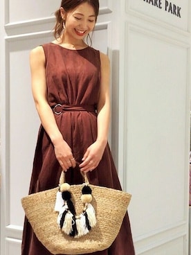 「SHARE PARK（シェアパーク）のアイテム（オールインワン・サロペット）」を使った、SHARE PARKさん（レディース・162cm）の夏コーディネート