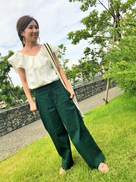 「SHARE PARK（シェアパーク）のアイテム」を使った、SHARE PARKさん（レディース・155cm）の夏コーディネート