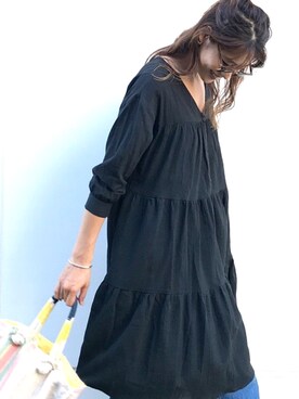 「チェッカーフラッグ祭り」｜SHARE PARKさん（レディース・165cm）の夏コーディネート