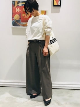 「SHARE PARK（シェアパーク）のアイテム」を使った、SHARE PARKさん（レディース・157cm）の秋コーディネート