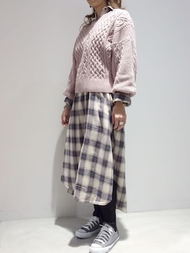 「SHARE PARK（シェアパーク）のアイテム（シャツワンピース）」を使った、SHARE PARKさん（レディース・165cm）の冬コーディネート