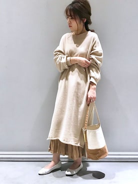 「SHARE PARK（シェアパーク）のアイテム」を使った、SHARE PARKさん（レディース・151cm）の冬コーディネート