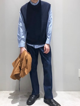 「SHARE PARK（シェアパーク）のアイテム」を使った、SHARE PARKさん（メンズ・173cm）の冬コーディネート