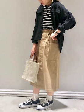 「SHARE PARK（シェアパーク）のアイテム」を使った、SHARE PARKさん（レディース・151cm）の春コーディネート