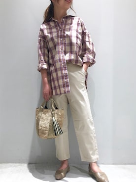 「SHARE PARK（シェアパーク）のアイテム」を使った、SHARE PARKさん（レディース・156cm）の春コーディネート
