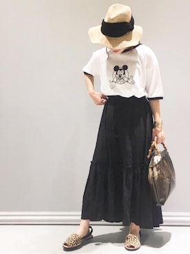 「ティアードスカート」｜SHARE PARKさん（レディース・151cm）の夏コーディネート