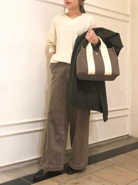 「SHARE PARK（シェアパーク）のアイテム」を使った、SHARE PARKさん（レディース・151cm）の秋コーディネート